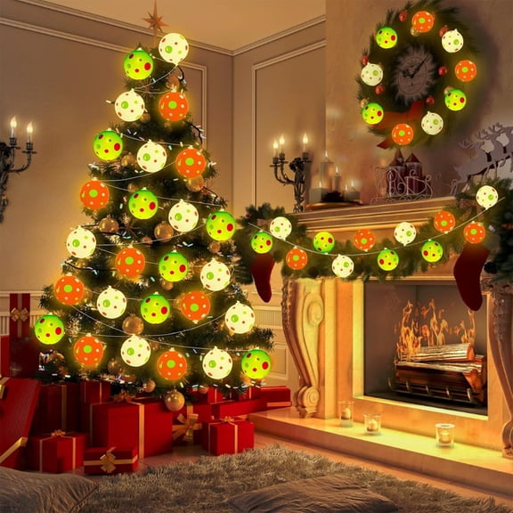 Christmas Ball String Lights Indoor,Globe String Lights Indoor Bedroom,Warm White Christmas String Lights,Multicolor Bubble Ball Fairy String Lights for Indoor Wedding Christmas Tree Garden Decor