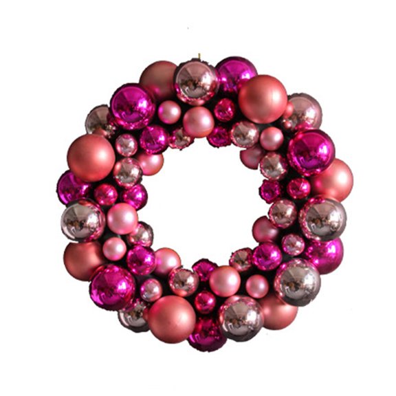 Christmas Ball Wreath 35cm Colorful Ball Bauble Decorative Pendant for Holiday Shopping Mall Center Decoration