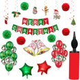 thumbnail image 1 of Christmas Balloon Decoration Set – Winter Wonderland Includes Banner, Santa and Snowman Helix, Confetti Balloons & More for Festive Parties & Holiday Decor (39 Pieces), 1 of 8