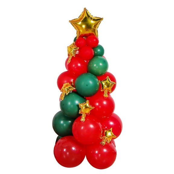 Christmas Balloon Garland Arch Kit Red Xmas Tree Balloon Star Balloons