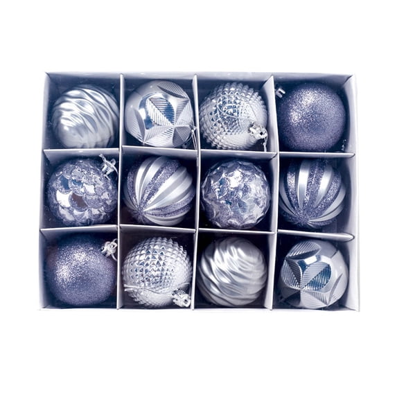Christmas Balls 12Pc 2.36 Inch Christmas Tree Decoration Ornaments for Xmas Tree Holiday Wreath Garland Decor Ornaments Christmas