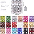 thumbnail image 1 of Christmas Decorations Decorative Balls 24PCS Christmas Tree Ornament Pendant Party Supplies Tree Hanging Plastic Ball 3cm/1.18in Gifts, 1 of 6