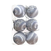 Christmas Balls 3.15" Shatterproof Plastic Hanging Ornaments for Xmas Tree Decorations, Holiday, Wedding, Party