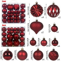 Christmas Balls 48 Pieces Colored Ornament Ball Set In 4/6/8cm Sizes For Tree Hanging And Seasonal Decor