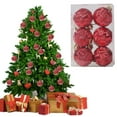 thumbnail image 1 of Christmas Balls, 6PCS Woven Christmas Tree Ornaments for Holiday Tree Decorating, Lightweight Hanging Decorations for Garlands Wreaths Parties and Home Christmas Decor, 1 of 8