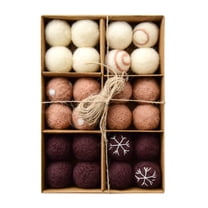 Christmas Balls Christmas Wool Balls 24Pcs Boxed Christmas Fans You Christmas Tree Decorations Balls Balls For Birthday Holiday Wedding Decorations