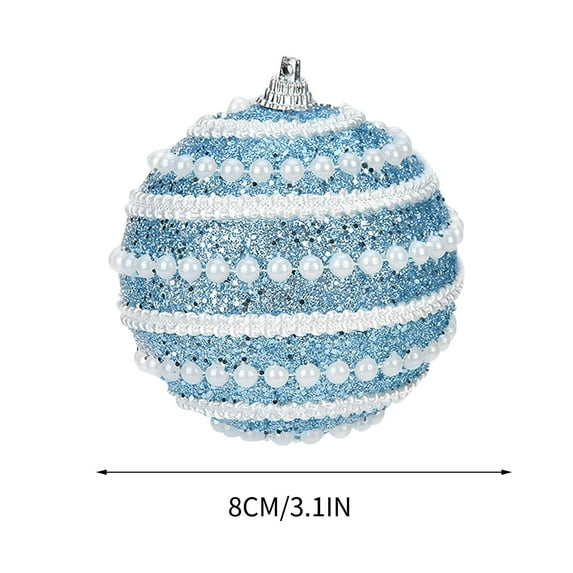 Christmas Balls Clearance,YgkuHd 3.1In High-grade Pearl Thread Christmas Ornaments Christmas Tree Pendants Decorations Painted Decorations Christmas Decoration Supplies Gifts