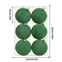 Christmas Balls Clearance,YgkuHd Velvet Balls Ornaments 6pcs 2.36-Inch For Christmas Tree Baby Shower Girls First Christmas Decorations Birthday Party