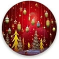 thumbnail image 1 of Christmas Balls Coasters Absorbent Moisture Non-Slip Drink Coaster Ceramic Stone with Cork Base Desktop Protection Prevent Furniture Damage 2PCS Home Decor, 1 of 6