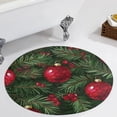 thumbnail image 1 of Christmas Balls Colorful Round Carpet Circle Rug Outdoor Patio Area Rug Washable Large Area Rugs Hallway Room Decor Fitness Mats, 1 of 8