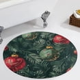 thumbnail image 1 of Christmas Balls Colorful Round Carpet Circle Rug Outdoor Patio Area Rug Washable Large Area Rugs Hallway Room Decor Fitness Mats, 1 of 8