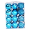 thumbnail image 1 of Christmas Balls, Day Ornaments，24 Pcs Shatterproof Ball Hanging for Xmas Tree Party Decoration Frosted Ball, Matte, Shiny (Purple, 1.18inch(30mm)), 1 of 1