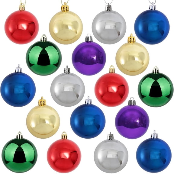 Christmas Balls Decoration NOGIS 24 Pcs/2.36in Christmas Tree Decorations Shatterproof Hanging Christmas Ornament Balls for Holiday Wreath Xmas Tree Decor Colorful Ball for Party Event