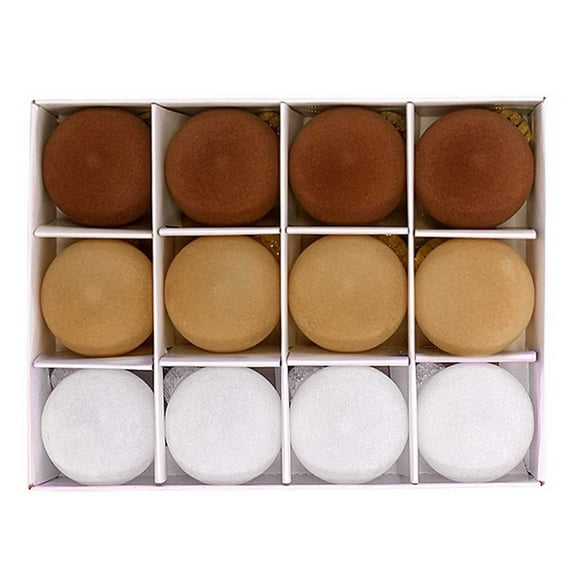 Bolas de Navidad flocadas, adornos para árbol de Navidad, bolas de plástico, adornos colgantes decorativos de Navidad, decoración para árbol de Navidad