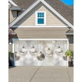 thumbnail image 1 of Christmas Balls Garage Door Banner Cover Decorations,Large Outdoor Hanging Garage Door Covers Christmas Thanksgiving Halloween Wall Backdrop for Party,Gradual Silver White Star Snowflake 6x13ft, 1 of 6
