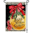 thumbnail image 1 of Christmas Balls Garden Flag 12.5x18 Double Sided, Winter Christmas Flags for Outside, Jesus is the Reason for the Season Flag, Red Bow Poinsettia Xmas Yard Flag (I), 1 of 6