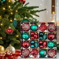 thumbnail image 1 of Christmas Balls Ornament Set, 24pcs Red and Green Shatterproof Decorative Hanging Ornaments, Gift Box Shaped Baubles Christmas Tree Hanging Decorations for Holiday Party Home Décor, 1 of 6
