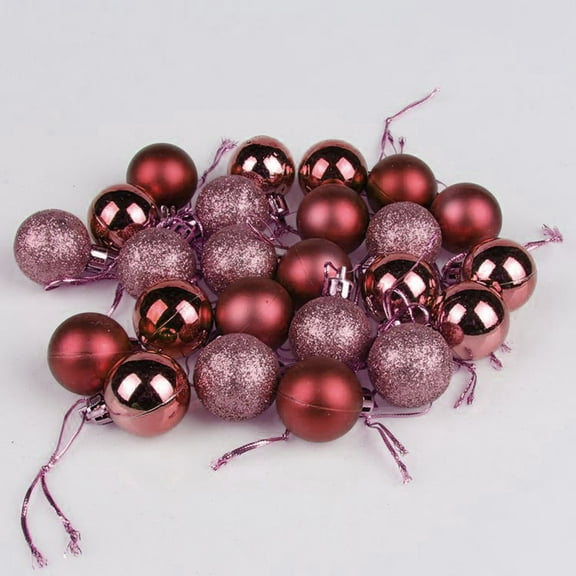 Christmas Balls Ornaments, 24pcs 3cm/1.18" Pre-Strung Hanging Ornaments,Holiday Hanging Balls-Shatterproof Birthday Halloween Holiday Wedding Christmas Ornaments