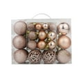 thumbnail image 1 of Christmas Balls Ornaments - 50pcs Shatterproof Christmas Tree Decorations Set with Hanging Loop for Xmas Tree Wedding Holiday Party Home Decor, Multiple Styles in 3 Sizes(Rose Gold), 1 of 4