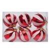 Christmas Balls Ornaments, 6Pcs Shatterproof Xmas Tree Decorations, Tree Hanging Ball Muti-Color Christmas Ball Ornament Set for Party Decoration Perfect Super Bulbs (Red)