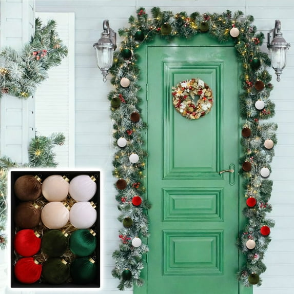 Christmas Balls Ornaments Christmas Tree Decorations Set Cloth Ball Christmas Ball Decorative Item Christmas Decoration