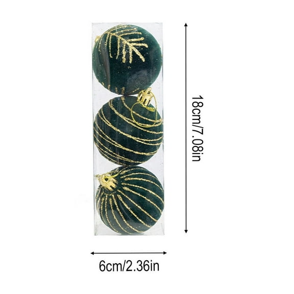 Clearance Christmas Decoration! Christmas Balls Ornaments,Flocked Christmas Ball Wine Red Flannel Christmas Decoration Pendant Painted Christmas Tree Hanging Ball on Clearance