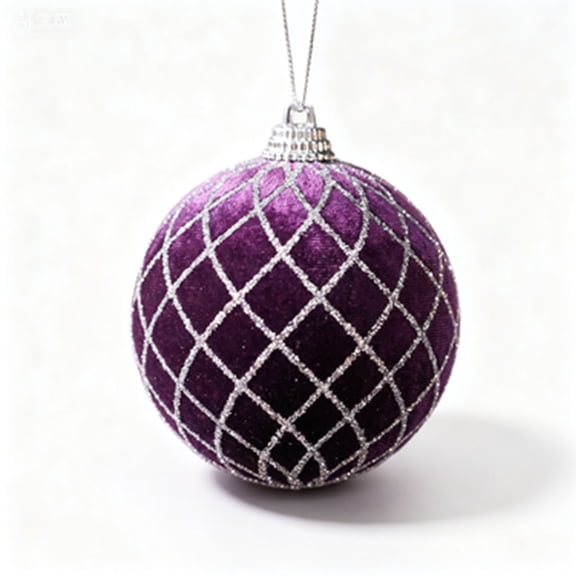 Christmas Balls Ornaments Set, 6 Inch/2.4 Inch Extra Large Shatterproof Plastic Hanging Bulbs for Xmas Tree Decorations Holiday Party, 9 Pack, Purple