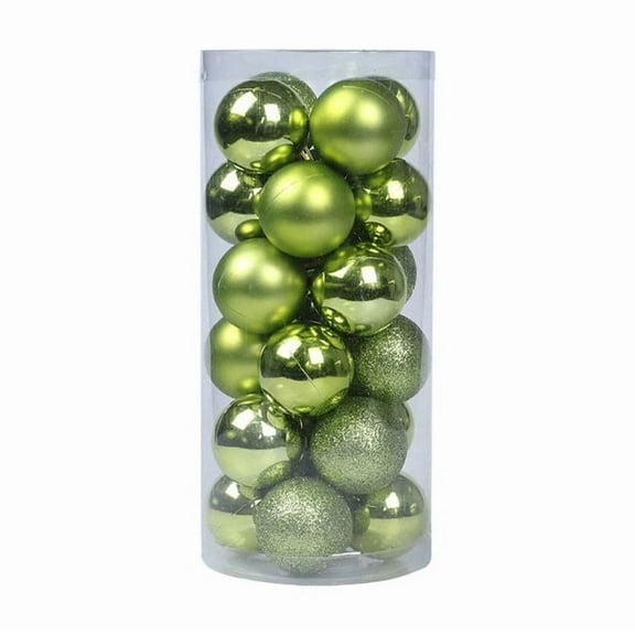 Christmas Balls Ornaments Shatterproof Xmas Ball Decoration for Christmas Tree, Festival Home Indoor Outdoor Decor 24Pc (Light Green)