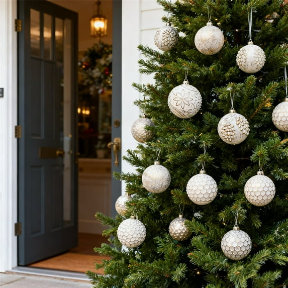 Christmas Balls Ornaments/ Tree Decorations Set, 3.14 Inch, 12PCS, Material, Shatterproof & Durablity, Decor for Christmas Trees, Mantels, Windows, Wreaths, Home, Living Room, Holiday Party