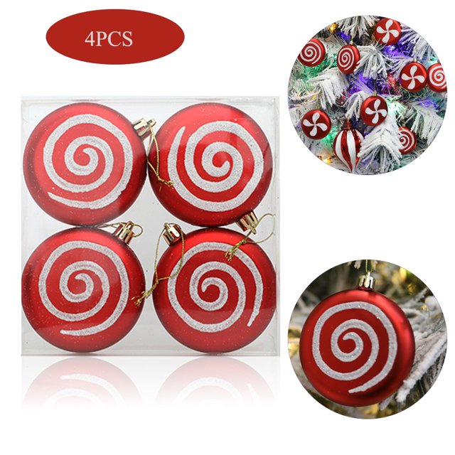 Christmas Balls Ornaments for Xmas Tree, 4Pcs Shatterproof Christmas