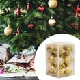 thumbnail image 1 of Christmas Balls Ornaments Xmas Tree Hanging Decoration Glittery 12pc 1.57in New Year Holiday Party Baubles Set,Gold, 1 of 5