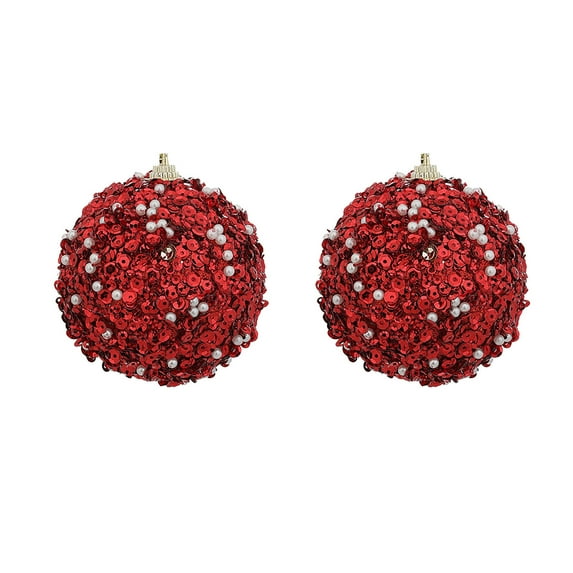 Christmas Balls Ornaments YgkuHd 2pc 3.15In Christmas Saint Christmas Tree Decorative Sequins Foam Pendant Christmas Decorations Hanging