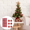 thumbnail image 1 of Christmas Balls Ornaments for Xmas Tree, 36 pcs Plastic Shatterproof Baubles Colored and Glitter Christmas Party Decoration 1.3inch Set, 1 of 9