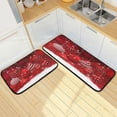 thumbnail image 1 of Christmas Balls Red Kitchen Rugs 2 Pieces, Snow Floor Mat Room Area Rug Washable Carpet Perfect for Living Room Bedroom Entryway, 1 of 7