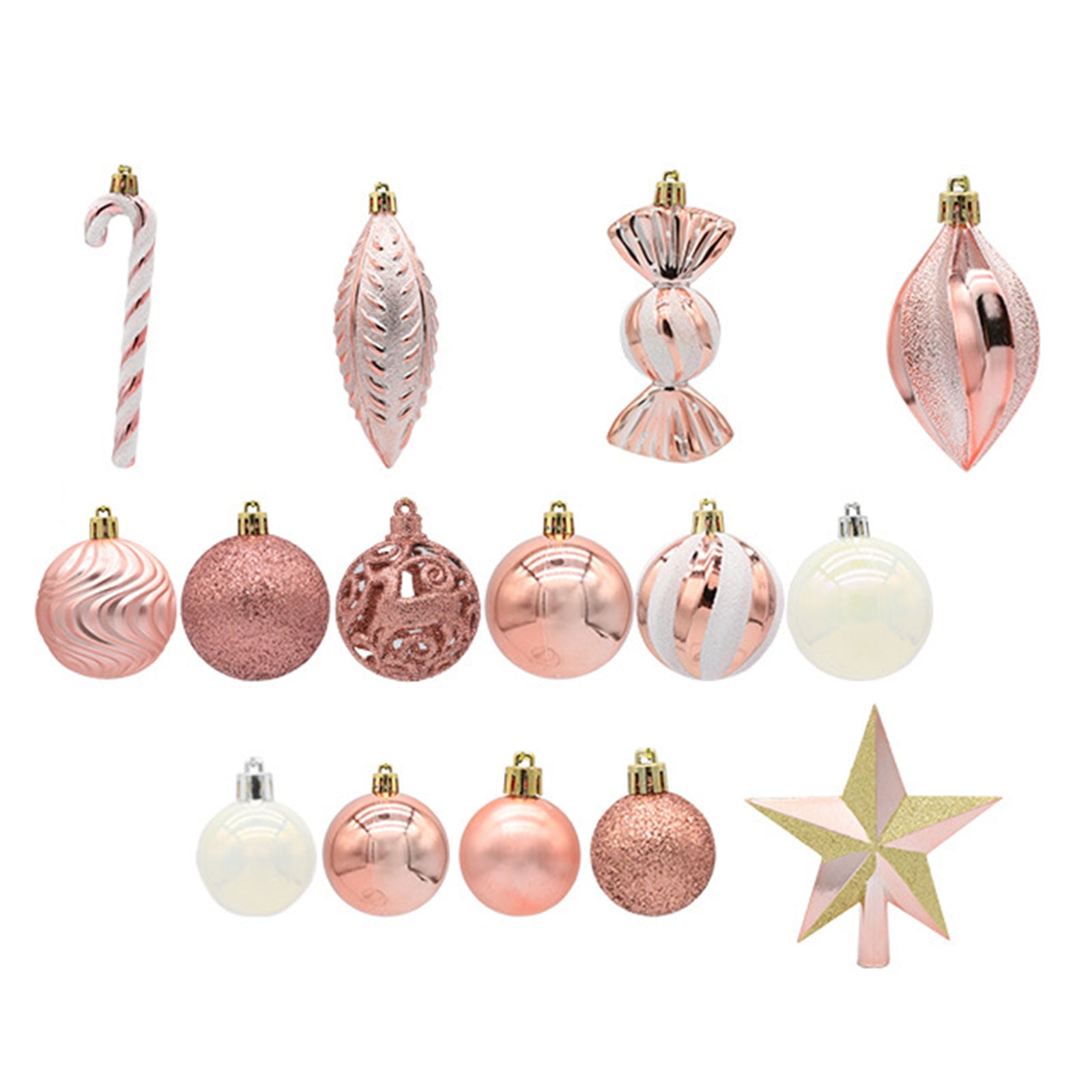 Christmas Balls Set of 40 Plastic Sphere Ornaments Hanging Crafts Decor for Xmas Tree Festival Front Door Decoration Party Props Supplies