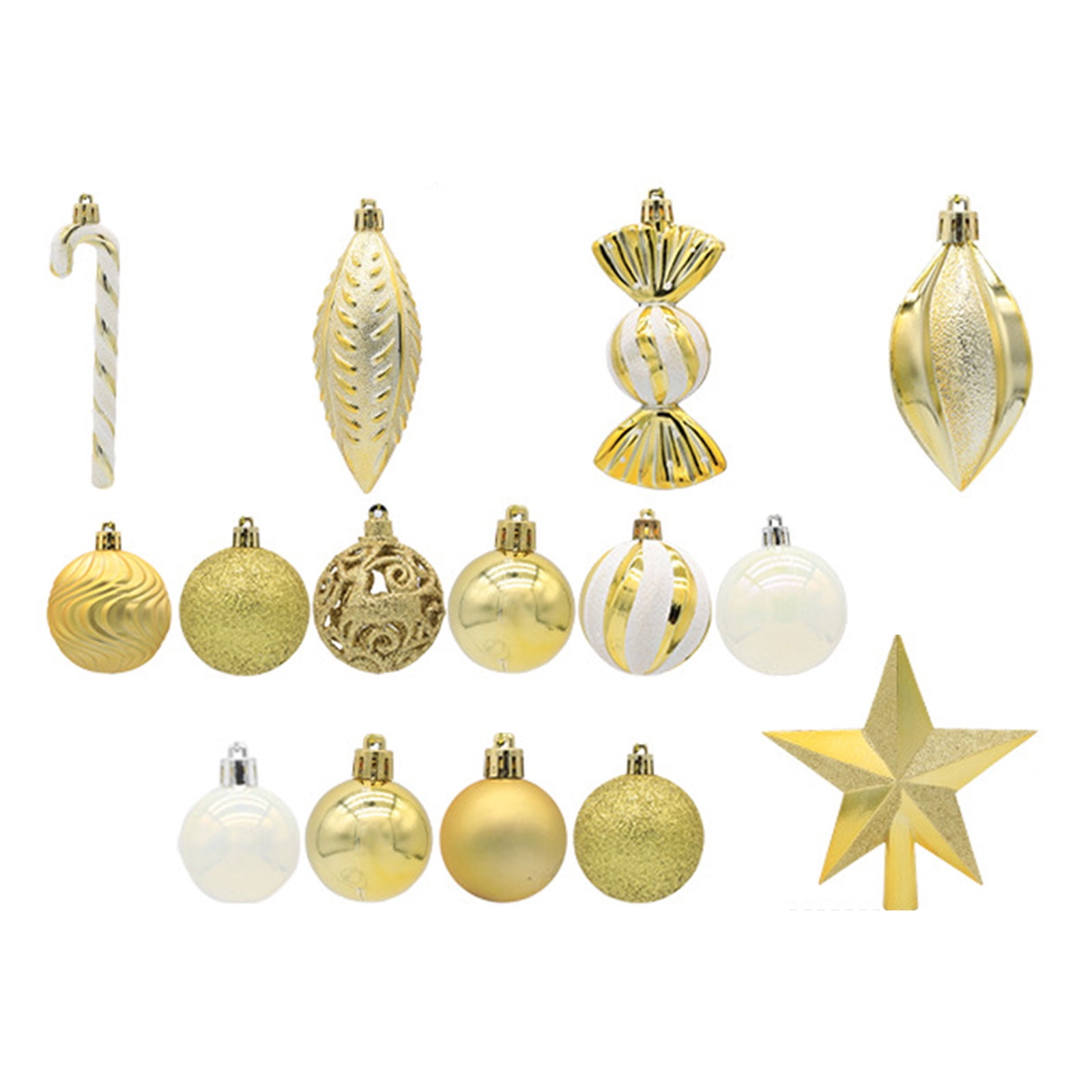 Christmas Balls Set of 40 Plastic Sphere Ornaments Hanging Crafts Decor for Xmas Tree Festival Front Door Decoration Party Props Supplies
