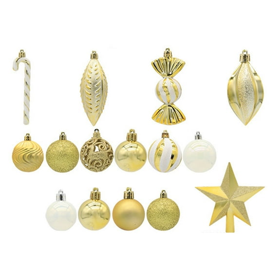 Christmas Balls Set of 40 Plastic Sphere Ornaments Hanging Crafts Decor for Xmas Tree Festival Front Door Decoration Party Props Supplies