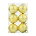 thumbnail image 1 of Christmas Balls Shatterproof Christmas Ornaments 6 Pcs for Xmas Tree Festive Holiday Wedding Party Decoration (Gold), 1 of 6