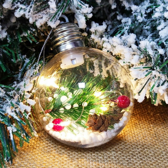 Christmas Balls for Tree,Large Christmas Ornaments with Lights,Christmas Decoration Balls with Light Shatterproof Christmas Decorative Hanging Christmas Tree Decorative Baubles Decorative Ornaments