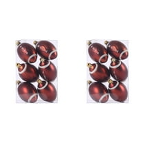 Christmas Balls Xmas Tree Ornaments Set with Shatterproof Hanging Loop Football Baseball Basketball Sports Theme Decorative Hanging Ornaments for Holiday Party Christmas Tree Home