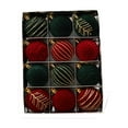 thumbnail image 1 of Christmas Balls,YgkuHd Christmas Balls Red Flocking Painted Balls Christmas Tree Decoration Hanging Balls 12pcs 2.4in Christmas Flannel Balls, 1 of 3