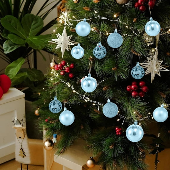 Christmas Balls for Christmas Decoration, 100 Pack Electroplated Christmas Tree Decorations Hanging Ball Ornaments