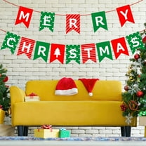 Christmas Banner, Colorful Paper Garland Hanging Decor with Merry Christmas Letters, Party Decoration for Wall Tree Fireplace(A)