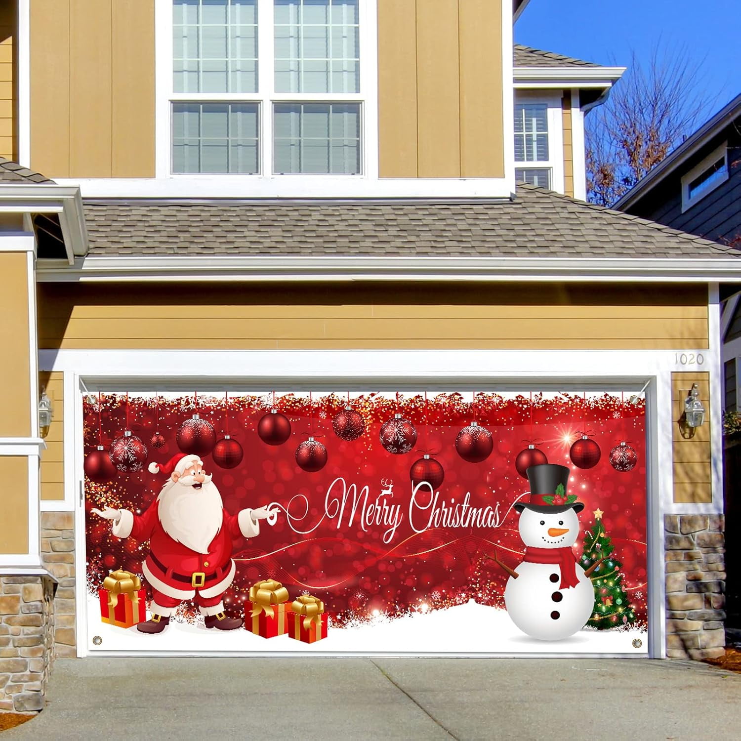 Christmas Banner Garage Door Decorations Christmas Backdrop Decoration