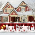 thumbnail image 1 of Christmas Banners, Outdoor Christmas Decorations, Large Festive Yard Flags for Parties and Home Atmospheres, Red Polyester Holiday Banner with Metal Rings for Easy Hanging Indoors and Outdoors, 1 of 7
