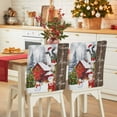 thumbnail image 1 of Christmas Barn Chair Covers Set of 4 Cow Snowman Christmas Tree Winter Chair Back Covers Stretch Removable Washable Slipcovers Protector for Dining Room Kitchen Party Decor, 1 of 5