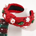 thumbnail image 1 of Christmas Barrettes Cute Women Cartoon Headband Decorative Knotted Hair Accessories Wide Turban Style for Holiday Festivities, 1 of 4