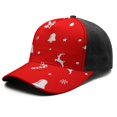 thumbnail image 1 of Christmas Baseball Cap – Stylish Spliced Design Adjustable Trucker Hat with Full Print Front & Brim, Breathable Cotton Blend Snapback for Sports, Travel & Daily Wear, 1 of 3