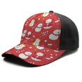 thumbnail image 1 of Christmas Baseball Cap – Stylish Spliced Design Adjustable Trucker Hat with Full Print Front & Brim, Breathable Cotton Blend Snapback for Sports, Travel & Daily Wear, 1 of 3