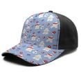 thumbnail image 1 of Christmas Baseball Cap – Stylish Spliced Design Adjustable Trucker Hat with Full Print Front & Brim, Breathable Cotton Blend Snapback for Sports, Travel & Daily Wear, 1 of 3